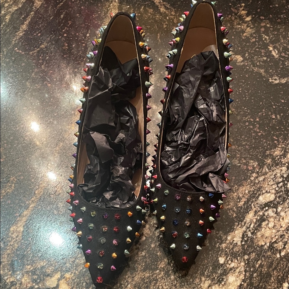 Multi colored studded shoe